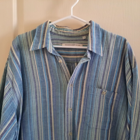 Marks & Spencer Cotton Button Down Short Sleeve Shirt XL - Picture 3 of 9